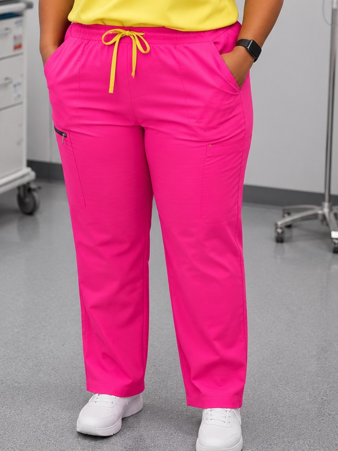 Figs Shocking Pink High Waisted Yola Scrub Pant 5xl